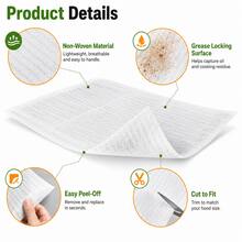 12/24/36/48pcs Self-Adhesive Range Hood Filter – Comes With Hook And Loop Strips. Made Of Polyester Fiber – No Need To Clean, Kitchen Exhaust Fan Oil-Absorbing Filter Cotton. Fits Most Range Hoods – Easy To Install, Durable, And Convenient For Maintenance. - A - View 4