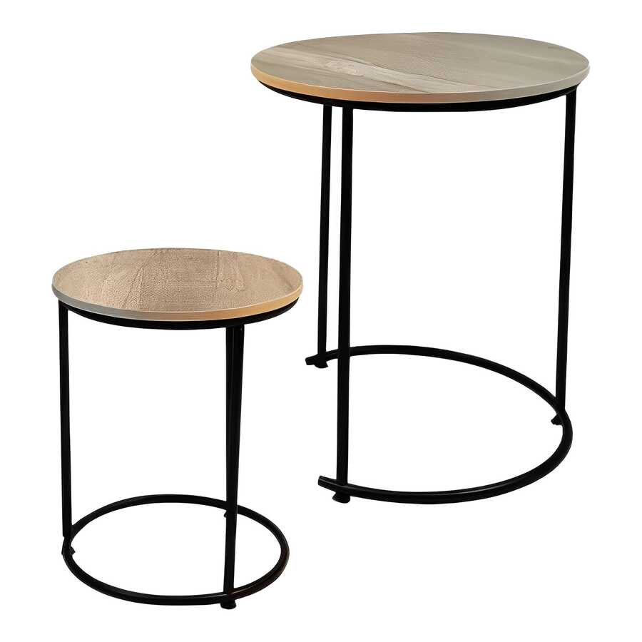 Nesting Tables - Set Of 2 Round Side Tables - View 1