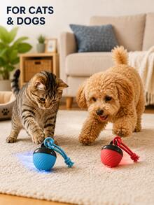 Auto-Play Smart Dog Ball: Interactive Chew Proof Toy W/ 3 Modes, Motion Activated - Solves Boredom, Fun For Teething Puppies & Dogs - Multicolor - View 3