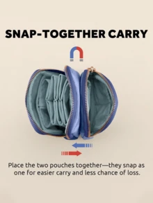Tas Organizer Perhiasan Lipat Portabel, Kapasitas Besar dengan Banyak Kompartemen untuk Anting, Cincin, Kalung, Gelang, Anting Tusuk, Bros, Tas Penyimpanan Perhiasan Rumah Tangga dari Kain Tahan Air - MultiWarna - View 7