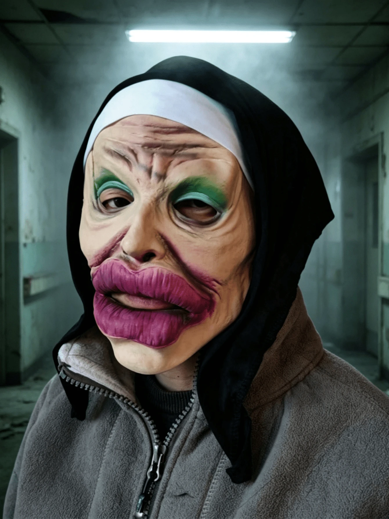 1pc Halloween Girls Funny Role Play Sexy Big Lips Sausage Mouth Mask - F - View 1