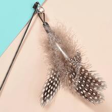 5pcs Artificial Feather Cat Teaser Toy Set - Handheld Wand & 4 Replacement Feather Attachments With Bells For Indoor Cats - View 6