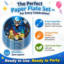 Roblox Roblx 99 10pcs/Set 9-Inch Disposable Paper Plates, Blue Cartoon Print Round Party Plates, Lightweight Tableware, Suitable For Birthday, Camping, Night Theme Party - ROBLO 99 Nights Paper Plate - View 8