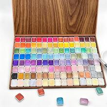 Glitter Watercolor Paints Set, 120 Colors Watercolor Paint, Wooden Box, For Professional, For Artists,Illustrations, Drawing - Sets - View 3