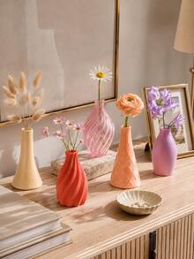 1pc/5pcs Mini Vase Set, Colorful Small Vases, Suitable For Single Stem Flowers, Dried Flowers And Artificial Flowers, Modern Desktop Decor, Suitable For Living Room, Bedroom, Office, Windowsill, Dining Table, Wedding Centerpiece Decor, Home Decor And Housewarming Gift - Multiple Styles - View 1