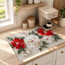 (Hot !!) 1pc 2D Flat Stove Protector Mat And Non-Slip Heat-Resistant Rubber Stove Cover Pad, Suitable For Induction Cooktop, Glass Stove And Multi-Functional Scratch-Resistant Mat, Also Best Choice For Oven, Washing Machine, Dryer And Kitchen Decoration. - Multicolor - View 6