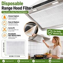 12/24/36/48pcs Self-Adhesive Range Hood Filter – Comes With Hook And Loop Strips. Made Of Polyester Fiber – No Need To Clean, Kitchen Exhaust Fan Oil-Absorbing Filter Cotton. Fits Most Range Hoods – Easy To Install, Durable, And Convenient For Maintenance. - A - View 5