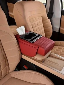 Multifunctional Car Armrest Storage Box With Cup Holder, Tissue Box, Phone Slot And Side Storage Pocket, Universal Center Console Armrest Organizer, Car Interior Accessory - A - View 13