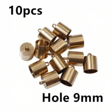 10pcs Stainless Steel Crimp End Caps Leather Cords End Tip Beads Caps PVD Plated Gold Clasps DIY Jewelry Making Finding Supplies - Cord End Caps - View 14