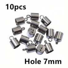 10pcs Stainless Steel Crimp End Caps Leather Cords End Tip Beads Caps PVD Plated Gold Clasps DIY Jewelry Making Finding Supplies - Cord End Caps - View 21