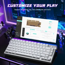 ATTACK SHARK R85 HE 75% Magnetic Wired Gaming Keyboard,8KHz Polling Rate Rapid Trigger,0.005mm RT Precision,256K Scan Rate,Custom Hot-Swappable,Web Driver PC Keyboard For Gamer/Win/Mac - View 1