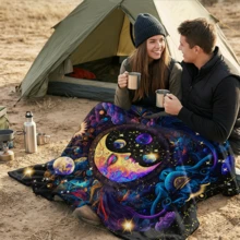 1PC Flannel Blanket, Summer Blanket, Bed Blanket , Blankets For Camping, Blanket For Beach, Throw Blanket, Multi-Use Blanket Soft , Cooling Blanket - Blanket - View 6