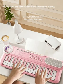 Piano Keyboard Elektronik Anak 37 Tombol dengan Mikrofon dan Speaker, Mainan Belajar Musik Portabel, Alat Musik Edukatif untuk Pemula, Hadiah Aktivitas Musim Panas yang Menyenangkan untuk Anak Laki-laki dan Perempuan Usia 3+, Permainan Pesta, Liburan, Kembali ke Sekolah, Halloween, Ulang Tahun, Hadiah Festival - MultiWarna - View 7