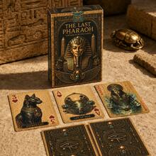 1pc Golden Dynasty Egyptian Theme Vintage Playing Cards, Gold Embossed Style, Collector Grade Cards, Ancient Egyptian Pharaoh Pattern, Creative Tabletop Game Cards, Party Game Gift - Multicolor - View 4