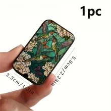 1pc Bird Print Outdoor Portable Feeder, Multi-Functional Mini Pocket Practical Small Tin Box, With Fashionable And Exquisite Pattern, Perfect Gift For Holidays - one-size - View 5