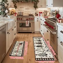 1/2/3 قطع سجادة مطبخ بموضوع عيد الميلاد، حصيرة مطبخ من الفلانيل بنمط شجرة عيد الميلاد، ناعمة، ماصة، مانعة للانزلاق، قابلة للغسل في الغسالة، حصيرة أرضية متعددة الوظائف مناسبة للمدخل، غرفة المعيشة، غرفة النوم، المطبخ، غرفة الطعام، الحمام، غرفة الغسيل، المدخل، الفناء، ديكور المنزل والعطلات - متعدد الألوان - مشاهدة 16