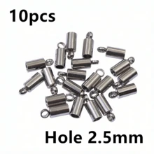 10pcs Stainless Steel Crimp End Caps Leather Cords End Tip Beads Caps PVD Plated Gold Clasps DIY Jewelry Making Finding Supplies - Cord End Caps - View 27