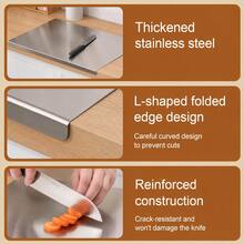 2026 Thickened & Oversized Heavy Duty Stainless Steel Cutting Board - Extra Large Thickened Cutting Board, Non-Slip Surface, Heavy Duty Structure, Suitable For Kitchen, Baking, Meat, Vegetables, Cookware, Food Enthusiasts - View 6
