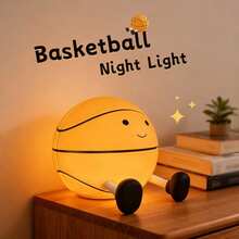 1个篮球造型夜灯，卧室轻触式夜灯，睡眠伴侣床头灯，生日圣诞礼物，卧室装饰灯，带USB线和说明书，可充电学习/工作灯 - 籃球夜燈 - 查看 2