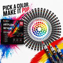 1pc 12/24/36/48 Colors Soft Tip Acrylic Marker Pens, Smooth Ink Flow, Strong Coverage, Suitable For Stone, Wood, Canvas, Ceramic And Multiple Materials, Art Student Hand Drawing, Graffiti, Creative DIY Painting, Watercolor Brush Set - Marker - View 2