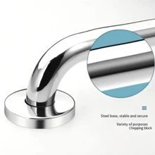 Bathroom Toilet Bathtub Safety Grab Bar, Thickened Tube Diameter With Strong Load-Bearing And Anti-Slip, Minimalist Style Enhances Home Safety, Fits All Standard Wall Installations, Easy To Clean And Rust-Resistant - A - View 3