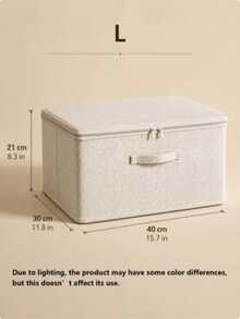 Zippered Fabric Storage Box, Large Capacity Clothing & Bedding Storage Bin, 3 Portable Handles, Stackable Wardrobe Moisture-Proof & Dust-Proof Storage Container, Suitable For Clothes, Bedding, Sweaters & Miscellaneous Items,Bedroom Room Decor,Back To School - Multicolor - View 19