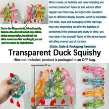 Tachimi 1pc Sequin Filled Duck Squeeze Toy, Slow Rebound Soft Goose Shape, Stretchable Stress Relief, Suitable For Teens And Adults, Anxiety Relief, Cute Animal Fidget Toy, Random Style And Packaging - Multicolor - View 6