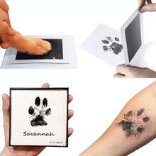 Pet Paw Print Set, Water-Soluble Ink, Clean Touch Dog Cat Paw And Nose Stamp Pad, Easy To Clean, High Definition, Multi-Color, DIY Toy, Holiday And Birthday Gift (Black) - one-size - View 3