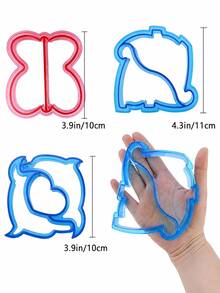1 pieza Cortador de sándwich, molde DIY para hacer sándwiches, molde con patrón de animal lindo para pan de sándwich, panqueques y galletas, herramienta casera linda para hacer formas de tostadas lindas, decoración de cajas de almuerzo y alimentos - Multicolor - Ver 5