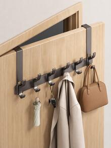 1pc Space-Saving Over-The-Door Hook, No Drilling Required, Premium Aluminum Alloy Material, Easy Installation, Multi-Purpose Hook, Suitable For Bathroom And Bedroom, Multi-Functional Storage Solution - Multiple Styles and Colors - View 7