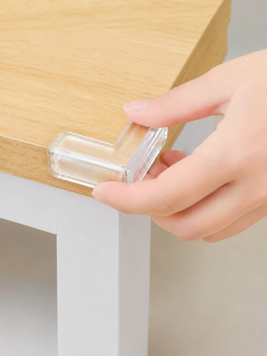 Table Corner Protection Silicone Furniture Edge Protection Soft Transparent Protective Cover,Corner Protector, Proofing Corner Guards Keep Us , Protectors For Furniture Cabinet Against Sharp Corners