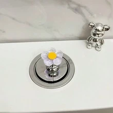 1pc/2pcs Cartoon Flower Toilet Flush Handle, Designed For Long Nails, Creative Flower Drawer Cabinet Pull, Back To School Student Supplies, Great Value - Multicolor - View 10