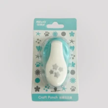 1pc Star-Shaped Embosser, Paper/Photo Stationery Puncher, 2 Different Sizes Star-Shaped Manual Hole Punch - Blue - View 10
