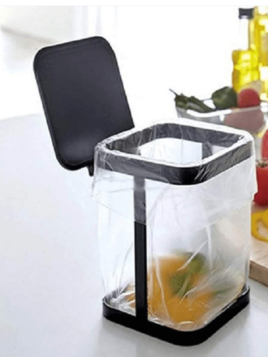 Mini Square Iron Trash Can, Kitchen And Living Room Countertop Flip-Top Trash Can, Suitable For Bedroom, Kitchen Countertop, Floor-Standing, Small Trash Can With Lid, Simple And Easy To Store