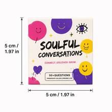 Soulful Conversations 50+ Deep Conversation Cards, Friends Couples Family Interactive Chat Game, Icebreaker Communication Bond-Building Party Tabletop Game, Portable Social Q&A Cards, Birthday Holiday Gift Choice - Multicolor - View 2
