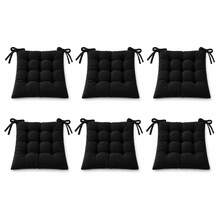 4-6 Pcs Premium Square Seat Cushion – Versatile Floor & Chair Pad For Dining, Office, And Lounge Seating Comfort - Black - View 11
