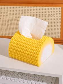 1pc Cute Corn Shaped Tissue Box, Realistic Corn Design, Creative Home Decor Storage Box, Suitable For Living Room, Bedroom And Desktop Storage - Multicolor - View 6