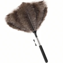 1pc Retractable Reusable Feather Duster Cleaning Tool, Suitable For Cleaning Ceilings, Blinds, Furniture, Cars, Etc. - Multicolor - View 1