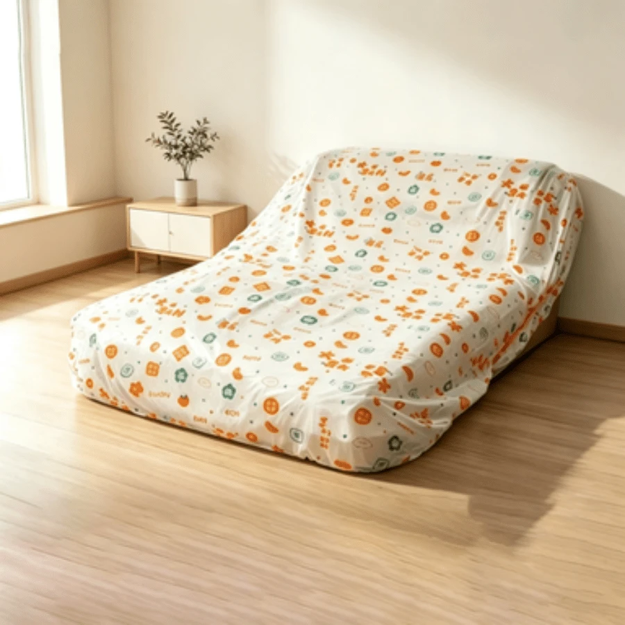 New Printed Disposable Bed Cover 1.8m Large Bed Thickened Sofa Furniture Dust-Proof Moisture-Proof Waterproof Bed Sheet - Multicolor - View 1