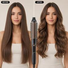 Electric Curling Iron | 38mm Heated Round Brush For Voluminous Curls | 3 Temperature Settings | Fast Styling | Easy To Use | Hair Curling Tool, Women's Holiday Gift - Multicolor - View 3