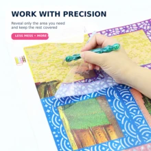 30pcs Reusable Diamond Art Release Film, Non-Stick Dust-Proof Release Paper For Diamond Painting. 10/15CM Transparent Protective Film Help Section Artwork Easily - View 4