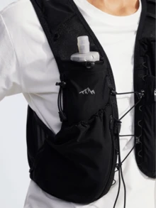 CAMEL CROWN Ransel Rompi Ringan, Tahan Lama, dan Dilengkapi Teknologi Canggih untuk Lari Lintasan Luar Ruangan - Hitam - View 4