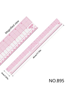 Soft Pink Clear Sewing Curve Ruler, Multi Angle Curve Template With Grid Scale Markings, Pattern Making Measuring Drafting Tool For Tailoring Quilting Dressmaking DIY Craft.Holiday ,Holiday ,Cyber Monday ,Christmas,Christmas Gifts - One Size Fits All - View 13