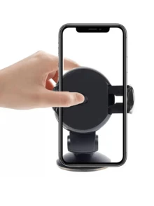 Universal Dashboard Car Phone Holder - Multifunctional Car Phone Mount, Stable Anti-Drop Phone Fixator With Suction Cup And Gel Pad, 360° Rotation, One-Click Locking Arm, Easy Installation, Sturdy And Stable, Reusable And Washable, Suitable For All Phones, GPS Navigation, Dash Cam, Trucks And Cars - A - View 4