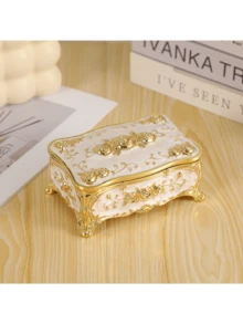 1pc Vintage Creative 3D Carved Jewelry Storage Box, Decorative Trinket Holder, European Style Jewelry Box FD96772129,Room Decor - Multicolor - View 8