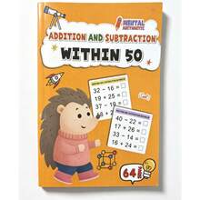 Tachimi 1pc Children's Math Practice Workbook, (Addition And Subtraction Within 10/20/50/100), Suitable For Home Education And Kindergarten Activities, Includes Reading And Math Exercises, Home Learning Resource, Back To School/School - Multicolor - View 12