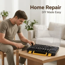 Magnetic Nut Driver Set With Universal Sockets, 80pcs Wing Nut Adapter Power Bits - Black - View 8