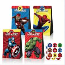 A Set Of 30 Items, Gift Bags, Covering Various Themes - Stickers, Birthday & Holiday Gift Bags. Additionally, Cute Party Favor Boxes And Handheld Gift Bags, Suitable For Birthdays, Events And Celebrations. Each Set Includes 12 Paper Bags And 18 Stickers, Perfect For Fans To Add Fun To Any Occasion. - View 2