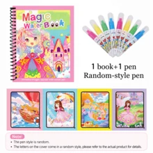 1pc Fruit Cartoon Magic Water Painting Book, Reusable Water Doodle Book With Water Pen, Mess-Free Preschool Early Education Toy Gift, Suitable For Children - Multicolor - View 17
