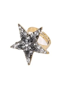 Luxurious And Exquisite Multi-Style Alloy Flower Five-Pointed Star Open-Ended Women's Ring, Suitable For Various Daily Wear Accessories - Multicolor - View 9